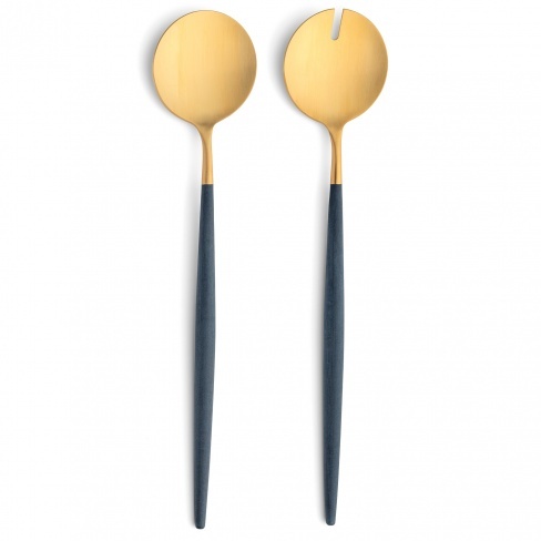 Goa Blue Matte Gold, Cutipol - talher de salada